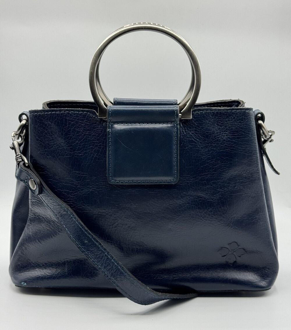 Patricia Nash Empoli Satchel Caribbean Blue Crossbody Round Handles Handbag